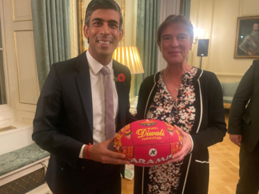 Rishi with Rugby Ball